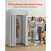 VEVOR Fitting Room, Dressing Room with Thick Polyester Curtains, Privacy Space with Shading Curtain and a Hook, for Boutique, Mall, Tailor's Store & Outdoor 39 x 39 x 78 in (Black and Gray-White)