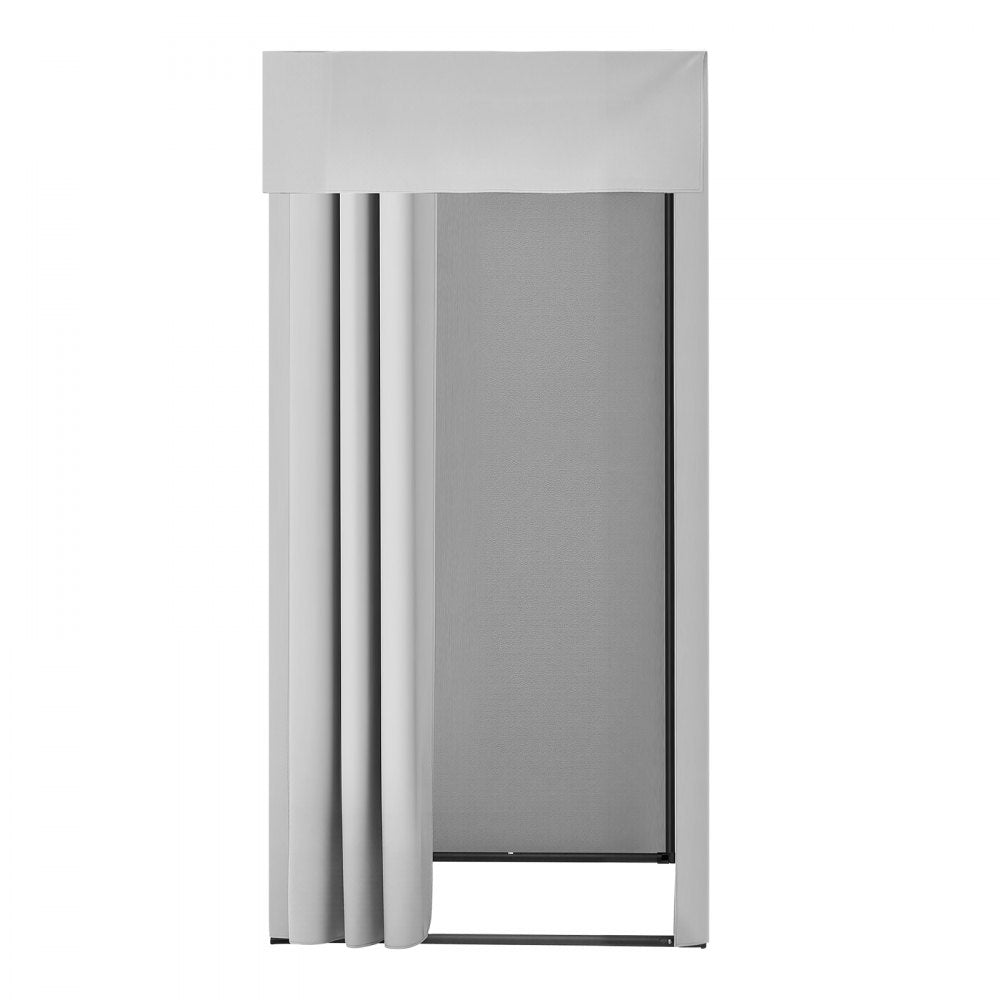 VEVOR Fitting Room, Dressing Room with Thick Polyester Curtains, Privacy Space with Shading Curtain and a Hook, for Boutique, Mall, Tailor's Store & Outdoor 39 x 39 x 78 in (Black and Gray-White)