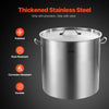 VEVOR Stainless Steel Stockpot, 100 Quart Large Cooking Pots, Cookware Sauce Pot with Basket, Lid, and Handle, Heavy Duty Commercial Grade Stock Pot, Sanding Treatment, for Large Groups Events Silver