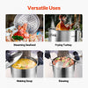 VEVOR Stainless Steel Stockpot, 100 Quart Large Cooking Pots, Cookware Sauce Pot with Basket, Lid, and Handle, Heavy Duty Commercial Grade Stock Pot, Sanding Treatment, for Large Groups Events Silver
