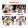 VEVOR Stainless Steel Stockpot, 84 Quart Large Cooking Pots, Cookware Sauce Pot with Basket, Lid, and Handle, Heavy Duty Commercial Grade Stock Pot, Sanding Treatment, for Large Groups Events Silver