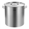 VEVOR Stainless Steel Stockpot, 84 Quart Large Cooking Pots, Cookware Sauce Pot with Basket, Lid, and Handle, Heavy Duty Commercial Grade Stock Pot, Sanding Treatment, for Large Groups Events Silver