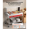 VEVOR Commercial Food Warmer 6 Pans + 2 Pots Electric Steam Table 1400W, for Buffet Restaurant Catering, SUS Server with Additional 1/1 Pan, Independent Temp Control, Acrylic Cover, and Undershelf