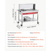 VEVOR Commercial Food Warmer 6 Pans + 2 Pots Electric Steam Table 1400W, for Buffet Restaurant Catering, SUS Server with Additional 1/1 Pan, Independent Temp Control, Acrylic Cover, and Undershelf