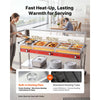 VEVOR Commercial Food Warmer 8 Pans + 2 Pots Electric Steam Table 1800W, for Buffet Restaurant Catering, SUS Server with Additional 1/1 Pan, Independent Temp Control, Acrylic Cover, and Undershelf