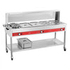 VEVOR Commercial Food Warmer 8 Pans + 2 Pots Electric Steam Table 1800W, for Buffet Restaurant Catering, SUS Server with Additional 1/1 Pan, Independent Temp Control, Acrylic Cover, and Undershelf