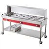VEVOR Commercial Food Warmer 8 Pans + 2 Pots Electric Steam Table 1800W, for Buffet Restaurant Catering, SUS Server with Additional 1/1 Pan, Independent Temp Control, Acrylic Cover, and Undershelf