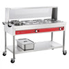 VEVOR Commercial Food Warmer 8 Pans + 2 Pots Electric Steam Table 1800W, for Buffet Restaurant Catering, SUS Server with Additional 1/1 Pan, Independent Temp Control, Acrylic Cover, and Undershelf