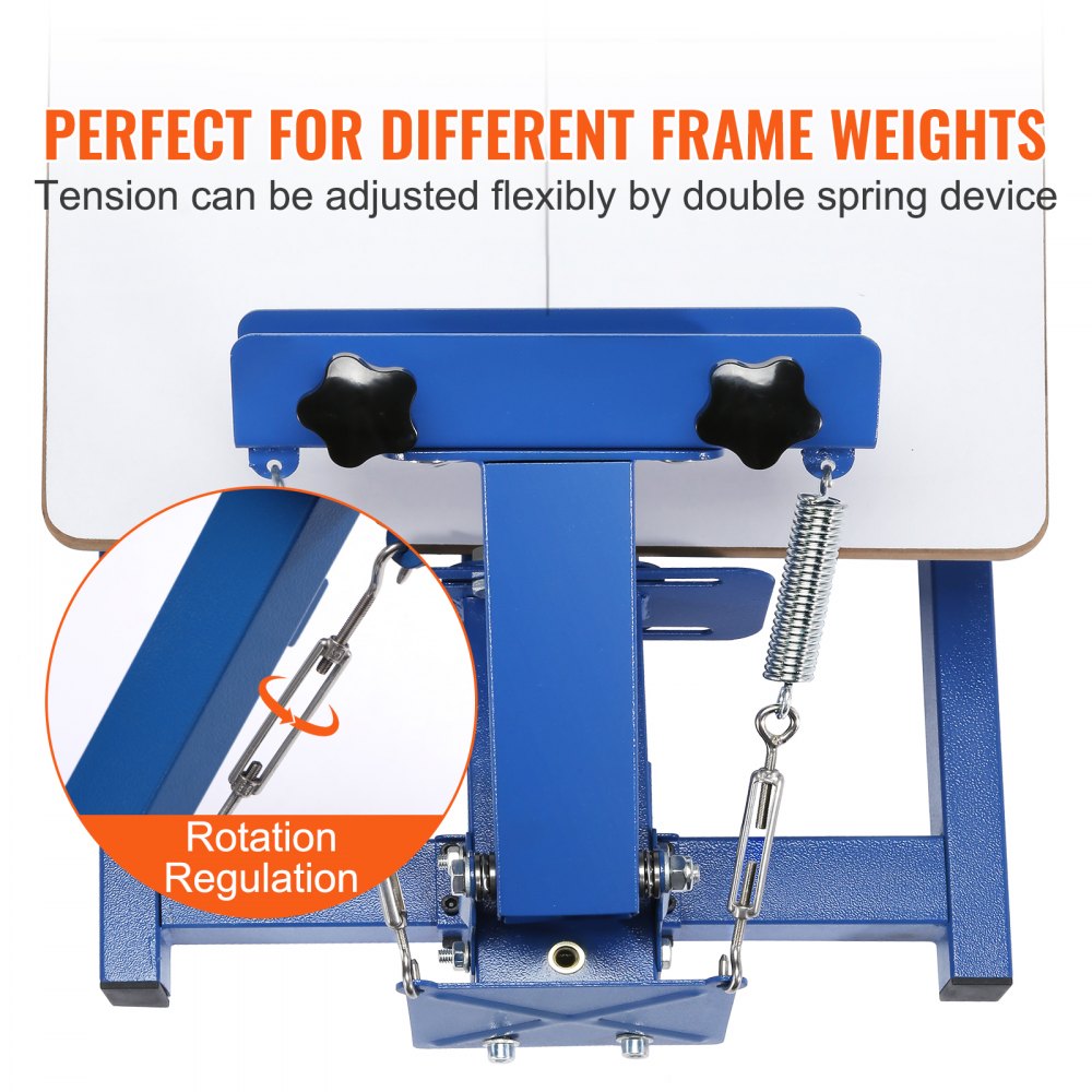 VEVOR Screen Printing Machine, 1 Color 1 Station Silk Screen Printing Press, 21.2x17.7in Screen Printing Press, Double-layer Positioning Pallet, Adjustable Tension for T-shirt DIY Printing