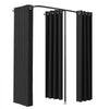 VEVOR Fitting Room, Portable Changing Room with Thick Polyester Curtains, Double Dressing Rooms with Partition Curtains, for Boutique, Mall, Studio, Tailor's Store & Office 79 x 39 x 79 in (Black)