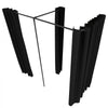 VEVOR Fitting Room, Portable Changing Room with Thick Polyester Curtains, Double Dressing Rooms with Partition Curtains, for Boutique, Mall, Studio, Tailor's Store & Office 79 x 39 x 79 in (Black)