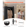 VEVOR Fitting Room, Portable Dressing Room with Thick Polyester Curtains, Privacy Space with Shading Curtain and a Hook, for Boutique, Mall, Tailor's Store & Outdoor Activity 39 x 37 x 79 in (Black)