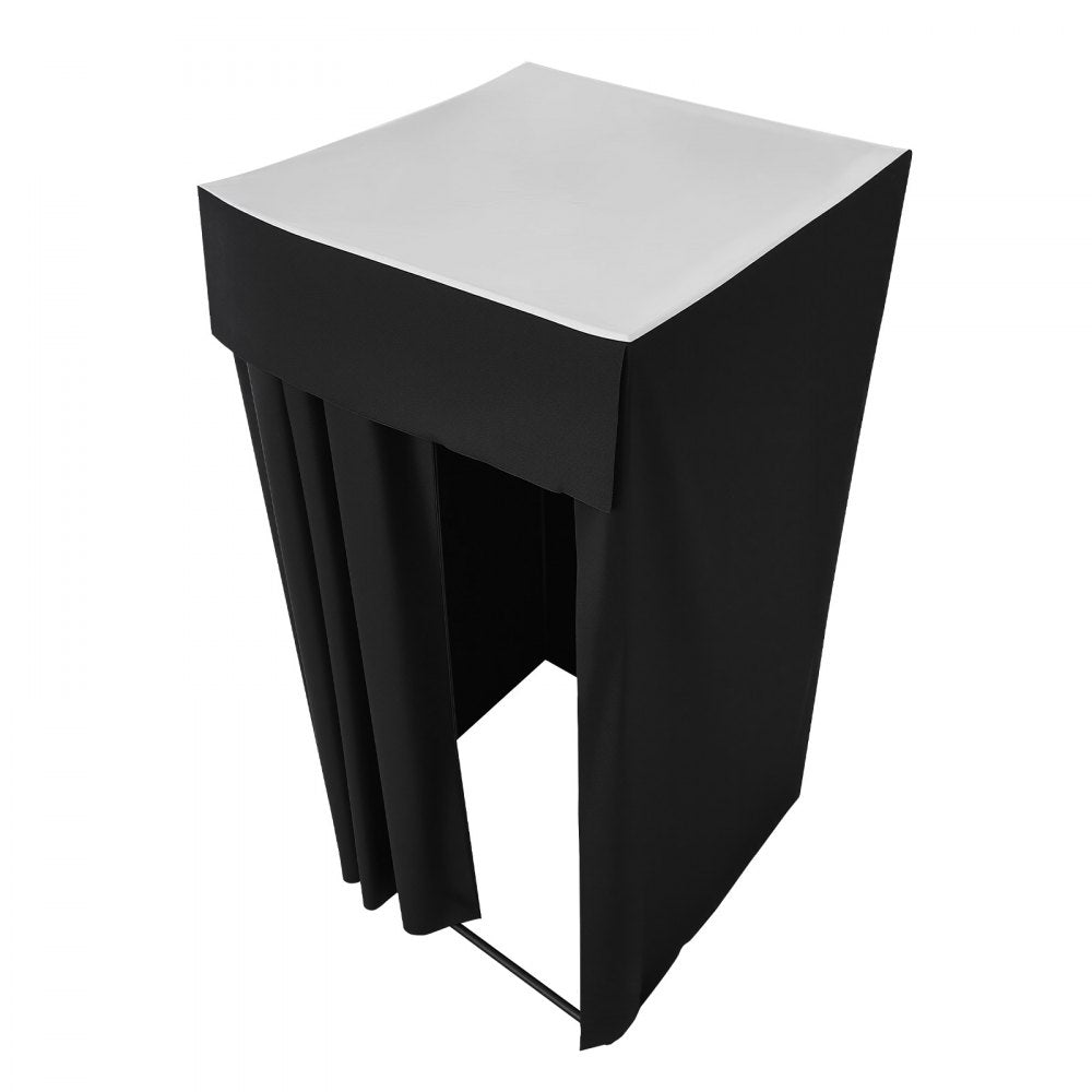 VEVOR Fitting Room, Portable Dressing Room with Thick Polyester Curtains, Privacy Space with Shading Curtain and a Hook, for Boutique, Mall, Tailor's Store & Outdoor Activity 39 x 39 x 78 in (Black)