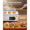 VEVOR Commercial Electric Griddle, 21 x 11.8 inch, 1750W, 122-570°F Adjustable Temp Control, Stainless Steel Countertop Flat Top Grill with 2 Spatulas, 2 Brushes and 4 Foot Pads, for Steak, Pancake
