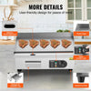 VEVOR Commercial Electric Griddle, 3200W Countertop Flat Top Grill, 122℉-572 ℉ Adjustable Temp, 21.26 x 11.81 x 0.39in Stainless Steel Griddle Grill with 2 Shovels and 2 Brushes for Home or Restaurant