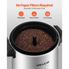 VEVOR Commercial Coffee Urn, 30 Cup 152oz Hot Beverage Dispenser with Dripless Faucet, 1090W Quick-Brewing Coffee Maker, Automatic Temperature Control, for Catering, Party, Church & Restaurant