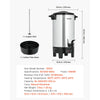 VEVOR Commercial Coffee Urn, 40 Cup 6 L Hot Beverage Dispenser with Dripless Faucet, Quick-Brewing Commercial Coffee Maker, Automatic Temperature Control, for Catering, Party, Church & Restaurant
