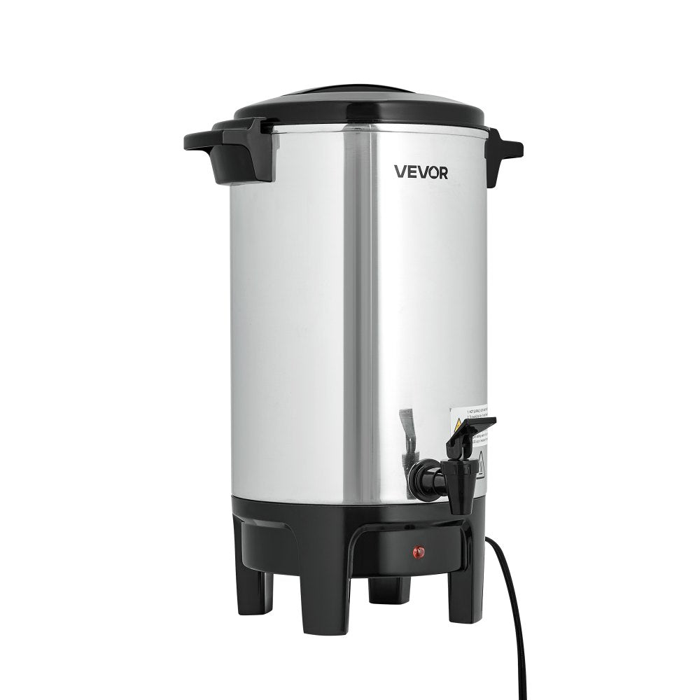 VEVOR Commercial Coffee Urn, 40 Cup 6 L Hot Beverage Dispenser with Dripless Faucet, Quick-Brewing Commercial Coffee Maker, Automatic Temperature Control, for Catering, Party, Church & Restaurant