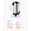 VEVOR Commercial Coffee Urn, 40 Cup 203oz Hot Beverage Dispenser with Dripless Faucet, 1090W Quick-Brewing Coffee Maker, Automatic Temperature Control, for Catering, Party, Church & Restaurant
