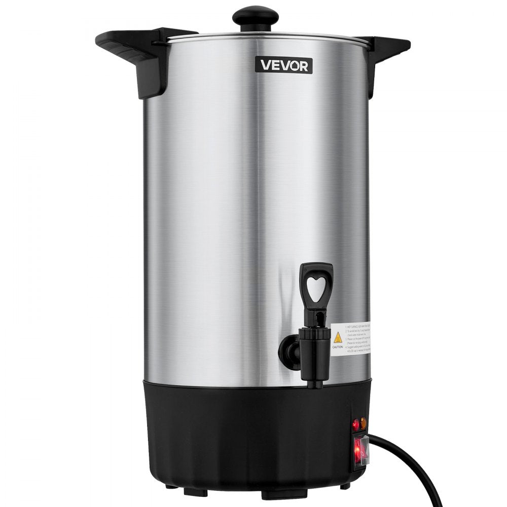 VEVOR Commercial Coffee Urn, 60 Cup 9 L Hot Beverage Dispenser with Dripless Faucet, Quick-Brewing Stainless Steel Large Commercial Coffee Maker, for Catering, Business, Party, Church & Restaurant