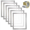 VEVOR Screen Printing Kit, 6 Pieces Aluminum Silk Screen Printing Frames, 20x24inch Silk Screen Printing Frame with 160 Count Mesh, High Tension Nylon Mesh and Sealing Tape for T-shirts DIY Printing