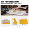 VEVOR Screen Printing Kit, 2 Pieces Aluminum Silk Screen Printing Frames 8x10/10x14in 110 Count Mesh, 2 Tapes and Screen Printing Squeegees and Transparency Films for T-shirts DIY Printing