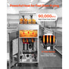 VEVOR Commercial Propane Deep Fryer 90,000 BTU with 2 Baskets, 3-Tube Burner Fryer, Stainless Steel Floor Standing Deep Fryers Cart, 40 lbs Capacity for Restaurants