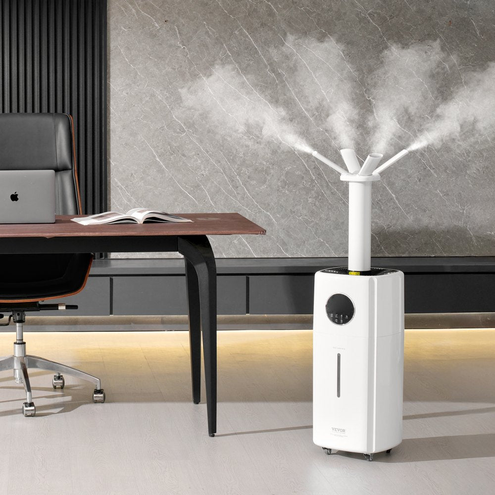 VEVOR Commercial Humidifier, 5.5 Gal/21L 40.6 oz/h Cool Mist Output, Industrial Air Vaporizer for Large Room Up To 1291.7 Sq Ft,Top Refill Humidifier w/ 12-Hour Timer for Whole House,Greenhouse, Plant