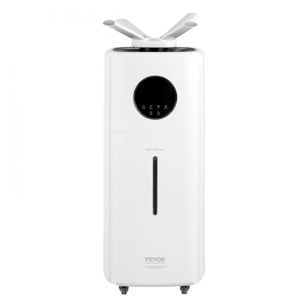 VEVOR Commercial Humidifier, 5.5 Gal/21L 40.6 oz/h Cool Mist Output, Industrial Air Vaporizer for Large Room Up To 1291.7 Sq Ft,Top Refill Humidifier w/ 12-Hour Timer for Whole House,Greenhouse, Plant