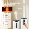 VEVOR Commercial Humidifier, 2.4 Gal/9L 2-In-1 Cool/Warm Mist, Industrial Air Vaporizer for Room Up To 430.6 Sq Ft,Top Refill Humidifier w/ Auto Rotary Spray for Whole House,Greenhouse, Plant