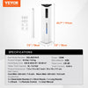 VEVOR Commercial Humidifier, 2.4 Gal/9L 2-In-1 Cool/Warm Mist, Industrial Air Vaporizer for Room Up To 430.6 Sq Ft,Top Refill Humidifier w/ Auto Rotary Spray for Whole House,Greenhouse, Plant