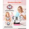 VEVOR Cotton Candy Machine Commercial 1000W Electric Candy Floss Maker Pink, Ideal for Home, Carnival, Birthday, Family Party, Easy Use with 20.5 in Stainless Steel Bowl, Storage Tray and Sugar Scoop