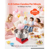 VEVOR Cotton Candy Machine Commercial 1000W Electric Candy Floss Maker Red, Ideal for Home, Carnival, Birthday, Family Party, Easy Use with 20.5 in Stainless Steel Bowl, Storage Tray and Sugar Scoop