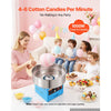 VEVOR Cotton Candy Machine Commercial 1000W Electric Candy Floss Maker Blue, Ideal for Home, Carnival, Birthday, Family Party, Easy Use with 20.5 in Stainless Steel Bowl, Storage Drawer, Sugar Scoop