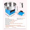 VEVOR Cotton Candy Machine Commercial 1000W Electric Candy Floss Maker Blue, Ideal for Home, Carnival, Birthday, Family Party, Easy Use with 20.5 in Stainless Steel Bowl, Storage Drawer, Sugar Scoop