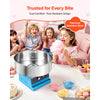 VEVOR Cotton Candy Machine Commercial 1000W Electric Candy Floss Maker Blue, Ideal for Home, Carnival, Birthday, Family Party, Easy Use with 20.5 in Stainless Steel Bowl, Storage Tray and Sugar Scoop
