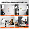 VEVOR Softbox Lighting Kit, 16" x 16", Professional Softbox with 45W LED Bulbs, 3000-6500K Adjustable Color Temperature, Tripod Stand, Remote Control, Studio Lights for Portrait shooting, Live Streaming