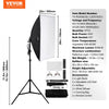VEVOR Softbox Lighting Kit, 20" x 28", Professional Softbox with 45W 3000-6500K LED Bulbs, 3 Continuous Lighting Effects, Tripod Stand, Remote Control, Studio Lights for Portrait shooting, Live Streaming