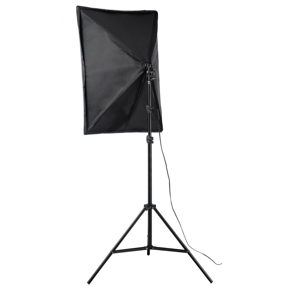 VEVOR Softbox Lighting Kit, 20" x 28", Professional Softbox with 45W 3000-6500K LED Bulbs, 3 Continuous Lighting Effects, Tripod Stand, Remote Control, Studio Lights for Portrait shooting, Live Streaming