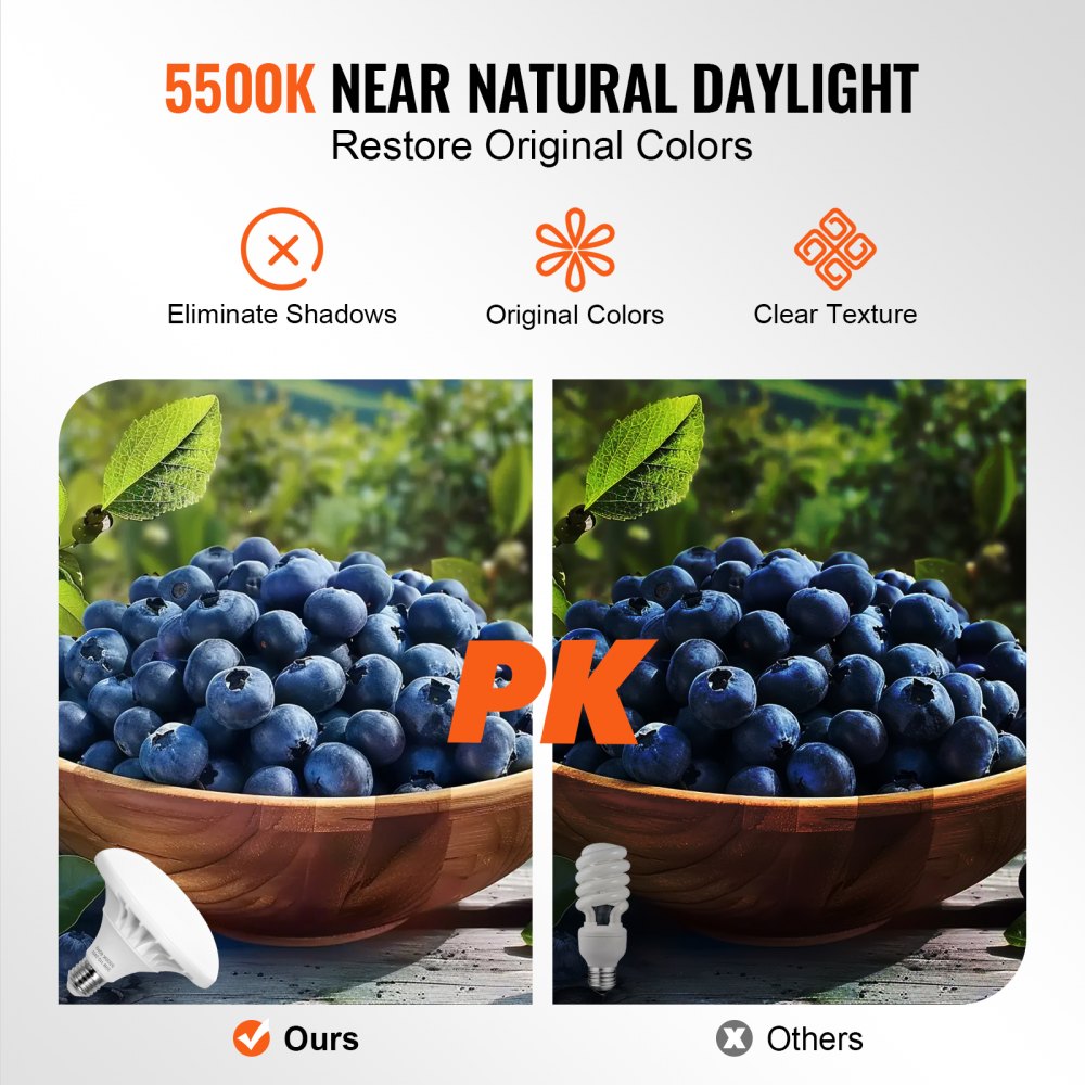 VEVOR Softbox Lighting Kit, 20" x 28", Professional Softbox with 30W 5500K LED Bulbs, Close to Natural Daylight, Adjustable Tripod Stand, Studio Lights for Photography, Vedio Recording, Live Streaming