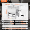 VEVOR Manual Meat Mixer, 30L Fixed Tank Meat Processing Equipment(Mixing Max 60LBS for Meat), Stainless Steel Meat Mixer, Sausage Mixer Machine with Lid Handle Gear Reducer, Ground Beef Hand Mixer