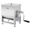 VEVOR Manual Meat Mixer, 20L Fixed Tank Meat Processing Equipment(Mixing Max 30LBS for Meat), Stainless Steel Meat Mixer, Sausage Mixer Machine with Lid Handle Gear Reducer, Ground Beef Hand Mixer
