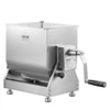 VEVOR Manual Meat Mixer, 15L Tilt Tank Meat Processing Equipment(Mixing Max 15LBS for Meat), Stainless Steel Meat Mixer, Sausage Mixer Machine with Lid Handle Gear Reducer, Ground Beef Hand Mixer