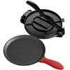 VEVOR Tortilla Press, 8 Inch Cast Iron Tortilla and Roti Maker, Heavy Duty Tortilladora Press, Pataconera Makers with Handle and 100 Pcs Parchment Paper, Dough Taco Press for Flour Tortilla, Tawa