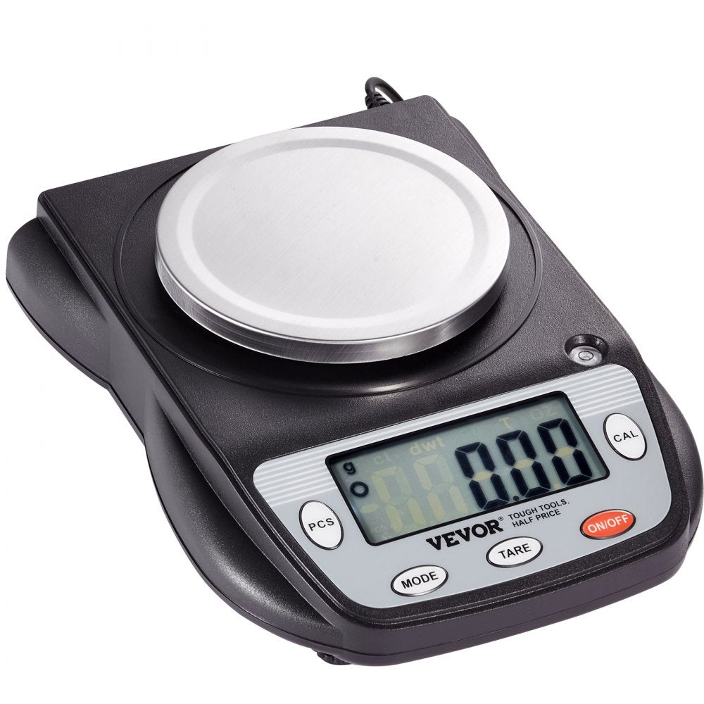 VEVOR Analytical Balance, 600g x 0.01g Accuracy High Precision Lab Scale, 6 Units Conversion Electronic Scientific Laboratory Scale, LCD Display Digital Jewelry Weighing Scale for Lab, Jewelry