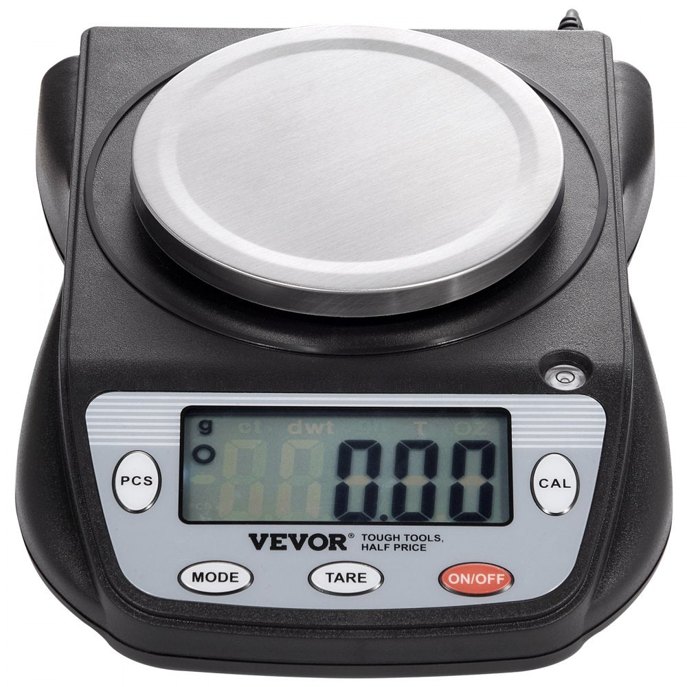 VEVOR Analytical Balance, 600g x 0.01g Accuracy High Precision Lab Scale, 6 Units Conversion Electronic Scientific Laboratory Scale, LCD Display Digital Jewelry Weighing Scale for Lab, Jewelry