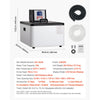 VEVOR Laboratory High-Temperature Circulating Oil Bath, Up to 300℃/572℉, 30 L Lab Constant Temperature Heating Tank, 0.1℃ High Precision, Internal and External Dual Circulation, for Laboratory