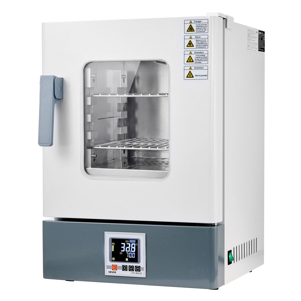 VEVOR Laboratory Incubator 5.3 Gal / 20 L Microbiological Lab Incubator, For Petri Dishes, Room Temp+41℉ to 158℉ PID Temperature Control, with Digital Panel and Glass Door, Constant Temperature