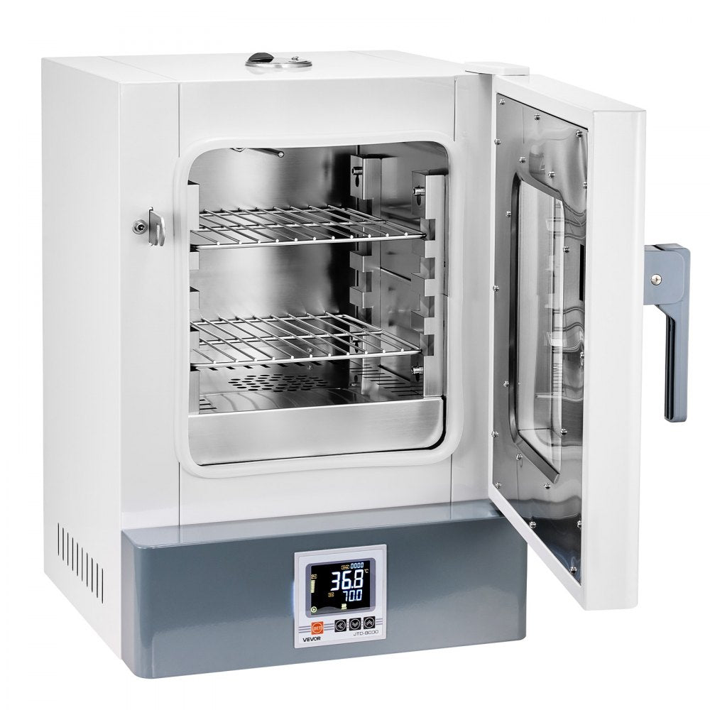 VEVOR Laboratory Incubator 5.3 Gal / 20 L Microbiological Lab Incubator, For Petri Dishes, Room Temp+41℉ to 158℉ PID Temperature Control, with Digital Panel and Glass Door, Constant Temperature