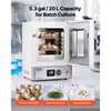 VEVOR Laboratory Incubator 5.3 Gal / 20 L with Adjustable Air Circulation, For Petri Dishes, Room Temp+41℉ to 158℉ PID Temperature Control, Microbiological Lab Incubator, Digital Panel, Glass Door